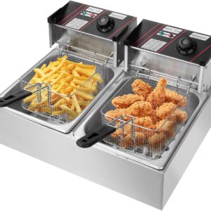 電気フライヤー 二槽式 12L